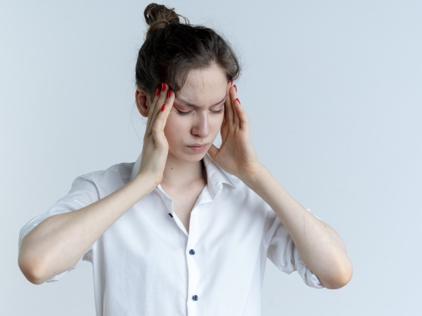 Woman with headache